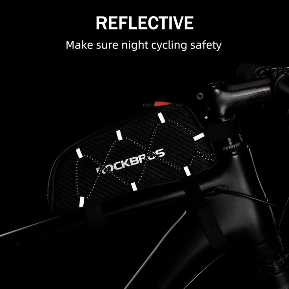 ROCKBROS Top Tube Bike Bag Bicycle Front Frame Bag Bike Accessories Pouch Compatible with Iphone 14/13/12 Pro Galaxy S22/S21