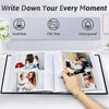 Popotop Photo Album 4X6 200 Photos with Writing Space, Leather Cover Album with Display Picture Window, Photo Book for Wedding Family Baby Gift