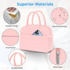 Lunch Bag Lunch Box for Women Men Reusable Insulated Lunch Bags for Adults,Leakproof Cute Cooler Lunch Tote Bag,Large Capacity for Work Travel Picnic, PINK