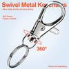 LEOBRO 240PCS Metal Swivel Snap Hooks and Key Rings, 120PCS Small Lobster Claw Keychains Clasps and 120PCS Key Chain Ring for Keychain Clip, Lanyard, Key, Jewelry Making, Art Crafts, Silver