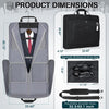 RAINSMORE Garment Bags for Travel Carry on Garment Bag for Hanging Clothes, Suit Bag for Business Trips with Shoes Bag & Shoulder Strap, Waterproof Foldable Suit Luggage Bag for Men Women, Black