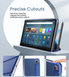 Moko Case Fits Amazon Kindle Fire Max 11 Tablet (13Th Gen, 2023 Release) 11" - Slim PU Leather Trifold Stand Cover for Kindle Fire 11 Tablet Colored Hard Back Shell with Auto Wake/Sleep, Navy Blue