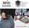 Small Wallet for Women Bifold RFID Blocking Card Holder Leather Wallets with Zipper Coin Pocket