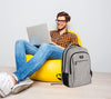 Business Travel Laptop Backpack with USB Charging Port, College School Book Bag, Grey