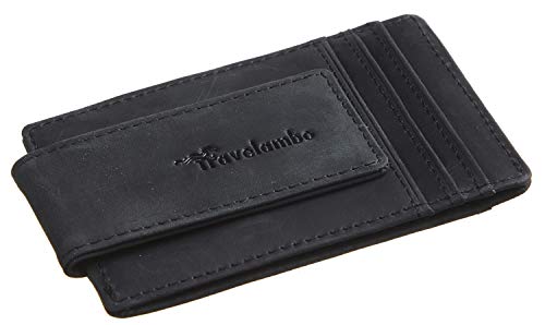 Minimalist Wallet with Money Clip Slim RFID Blocking Credit Card
