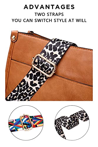 AUYOCO Vegan Leather Crossbody Bags for Women,  Zipped Pockets Handbag
