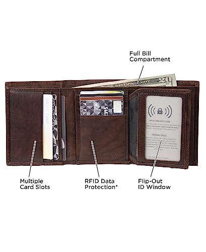 Kenneth Cole Rfid Genuine Leather Slim Trifold Wallet