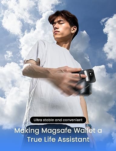 LISEN for Magsafe Wallet for iPhone 15,Strongest Magnetic iPhone Wallet for Apple Wallet Magsafe with Adjustable Magsafe Wallet Stand Black Magnetic Wallet for iPhone 15/14/13/12 Fit Magsafe 3 Wallet