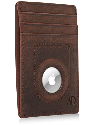 Access Denied Genuine Leather Air Tag Holder - Slim Minimalist Wallets For Men & Women