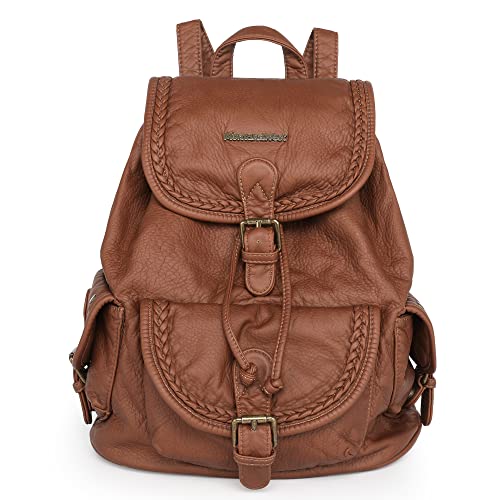 Montana West Backpack  for Women  Washed Leather Drawstring Casual Travel  Backpacks