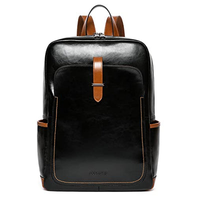 BOSTANTEN Leather Laptop Backpack for Women