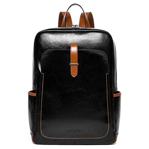 BOSTANTEN Leather Laptop Backpack for Women