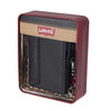 Levi's Men's Trifold Wallet-Sleek and Slim Includes Id Window and Credit Card Holder, Black Chain, One Size