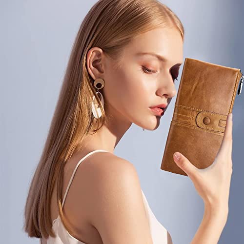 Roulens Wallet for Women Genuine Leather Bifold  Clutch Wallet