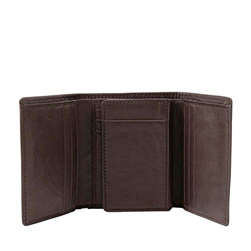 Fossil Men's Ingram Leather Trifold with ID Window Wallet