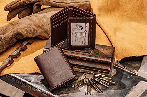 HoJ Co. Dutton Extra Capacity Trifold Wallet with Flip Out ID