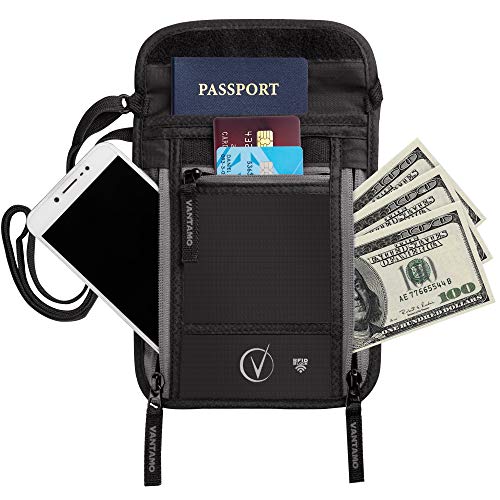 Vantamo Neck Wallet Travel Pouch and Passport Holder