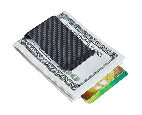 Carbon fiber wallet Money Clip Credit Card holder-CL CARBONLIFE Clips for men Matt Black