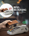 VULKIT Men's Slim Wallet Pop Up Card Holder RFID Blocking Metal Wallet Minimalist Design Holds Up to 11 Cards