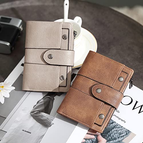 CLUCI Small Wallet for Women Leather Bifold Card Holder