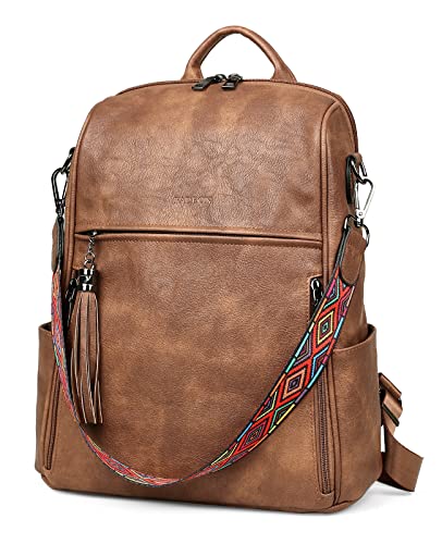 FADEON Leather Backpack for Women  Fashion  Travel Backpack