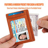 Slim Wallet RFID Blocking Leather Minimalist Front Pocket Wallets for Women Men
