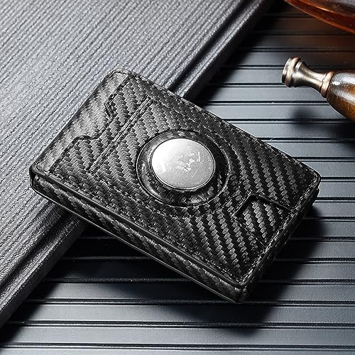 Airtag Wallet-Smart Wallet-Air Tag Wallet for Men, Carbon Fiber Wallet with Airtag Holder, RFID Pop Up wallet, Credit Card Holder, Wallet for Men Slim Minimalist
