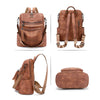 OPAGE Leather Backpack Purse for Women Fashion Tassel Shoulder Bags