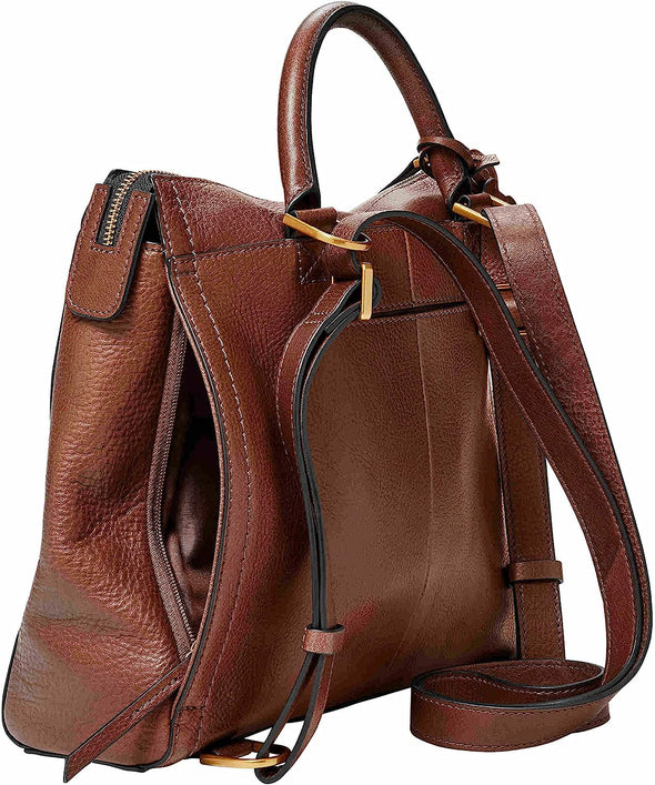 Fossil Women's Parker Leather Mini Backpack  Handbag