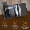 Conceal Plus Card Blocr Credit Card Pop Up Wallet  (Black Leather)