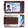 Litch Pattern Slim ID Window Money Clip Wallet