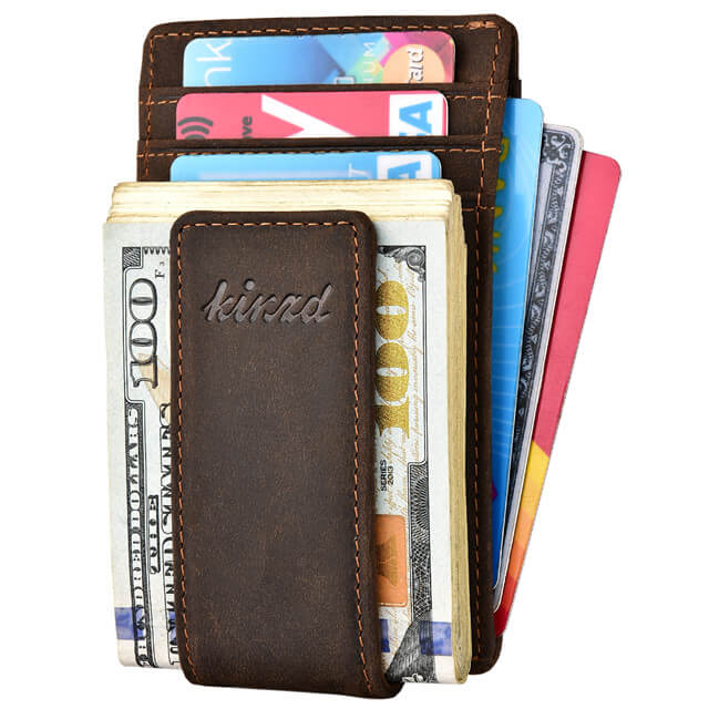 Money clip card holder with id shop window