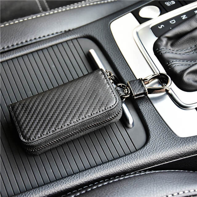 carbon fiber car key cover case