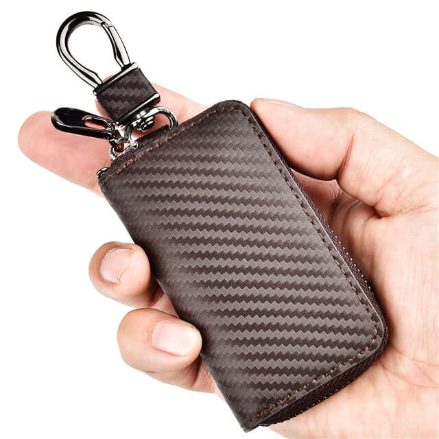 Leather Zipper Car Key Case,leather Key Holder , Leather Key Cover ,key  Bag,leather Car Keychain,handmade Key Organizer,leather Key Pocket 